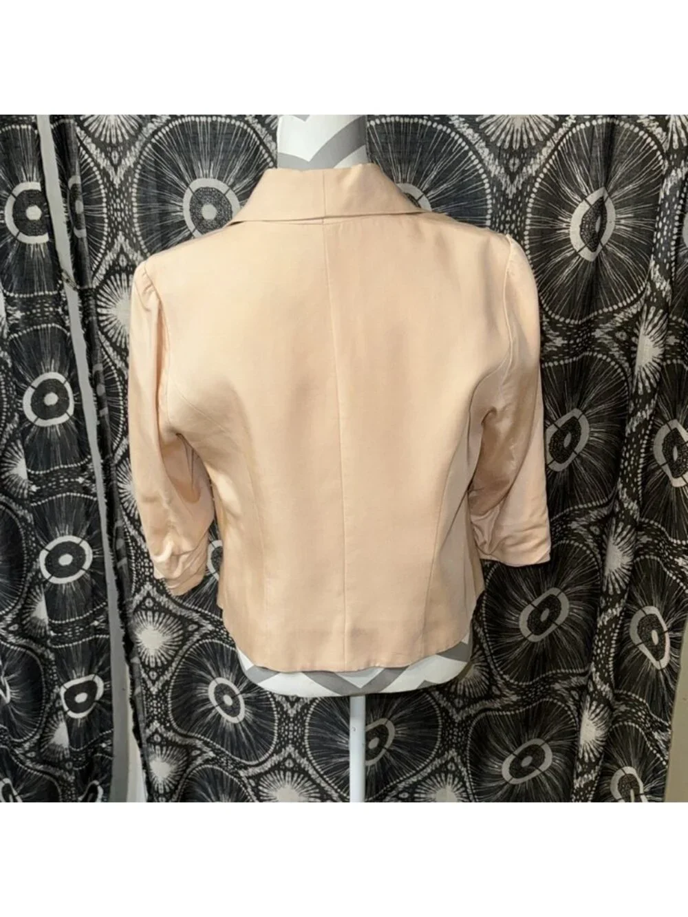 Pale Pink Velvet Heart Blazer - S